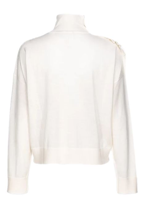 WOOL TURTLENECK WITH RUFFLES PINKO | sweaters | 101992 A189Z12